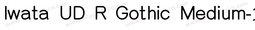 Iwata UD R Gothic Medium字体转换